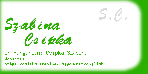 szabina csipka business card